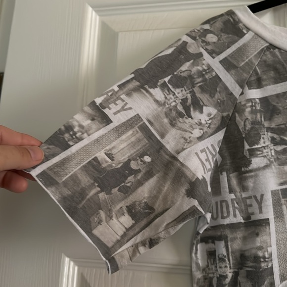 Audrey Hepburn Retro Graphic Black and White Print Tee - Picture 3 of 6